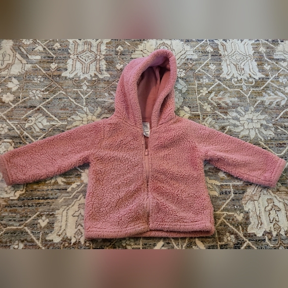 Baby's Pink Carters sherpa zip up jacket - Picture 1 of 3